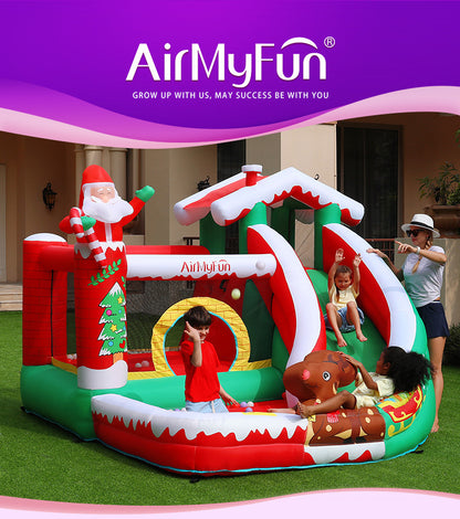 Airmyfun 82023A Slaid Rumah Kanak-kanak Istana Trampolin Krismas Kembung AirMyFun