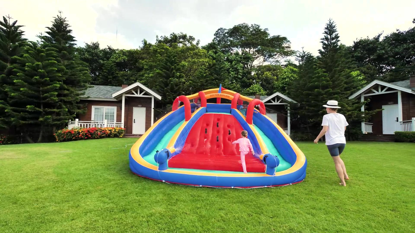 Doktor Dolphin 73040 Gelongsor berganda kembung istana kembung kanak-kanak