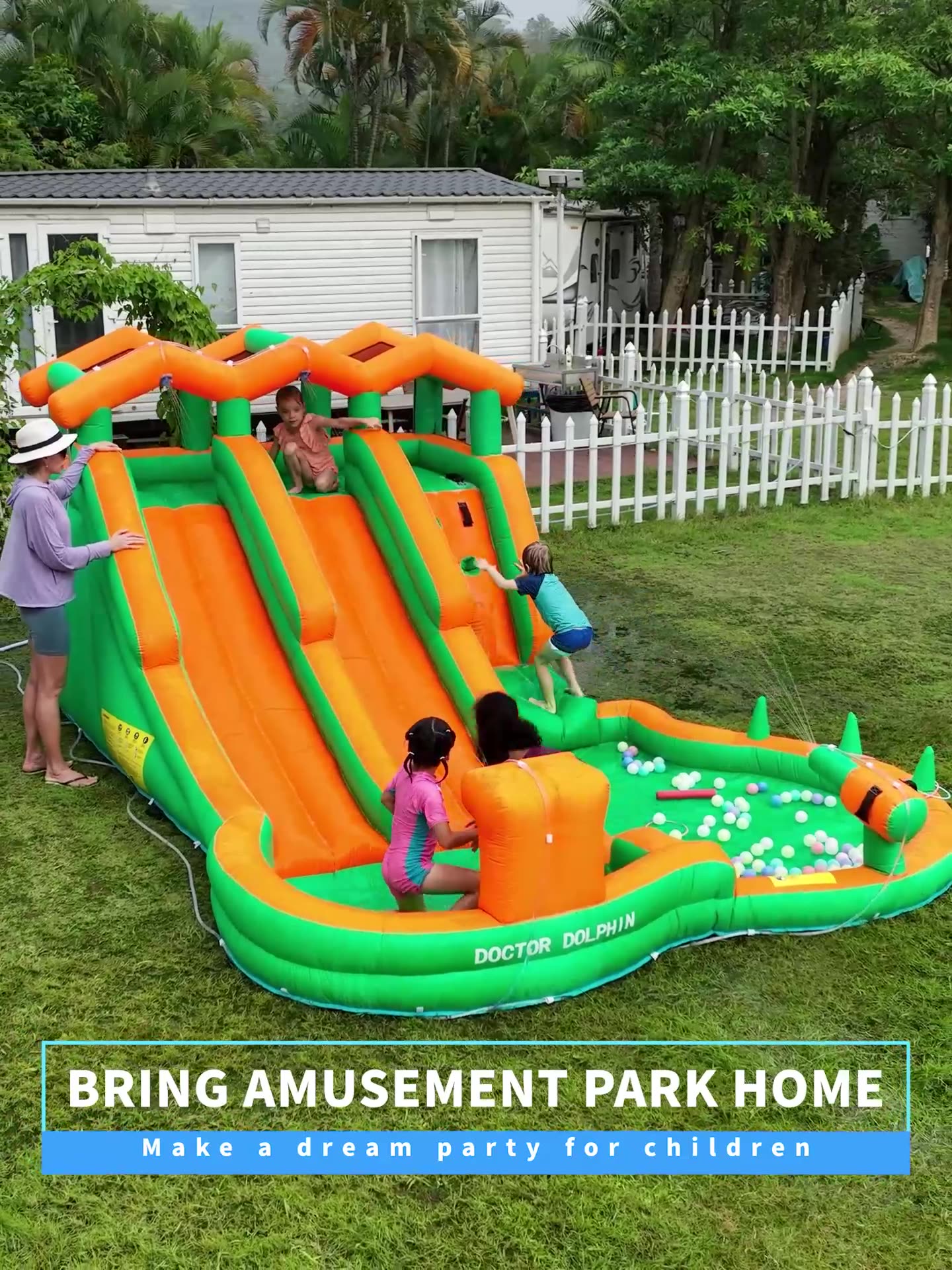 Doktor Dolphin 73028 Taman Air Pancut Slaid Berkembar Istana Kembung Hiburan