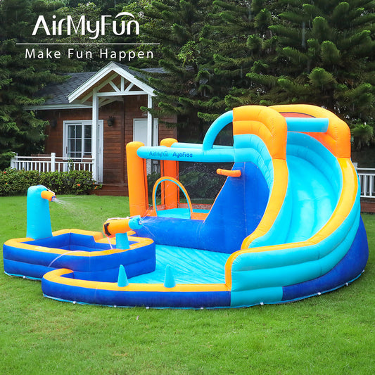 Airmyfun 83078 gelongsor air istana kembung pancutan kembung trampolin kembung