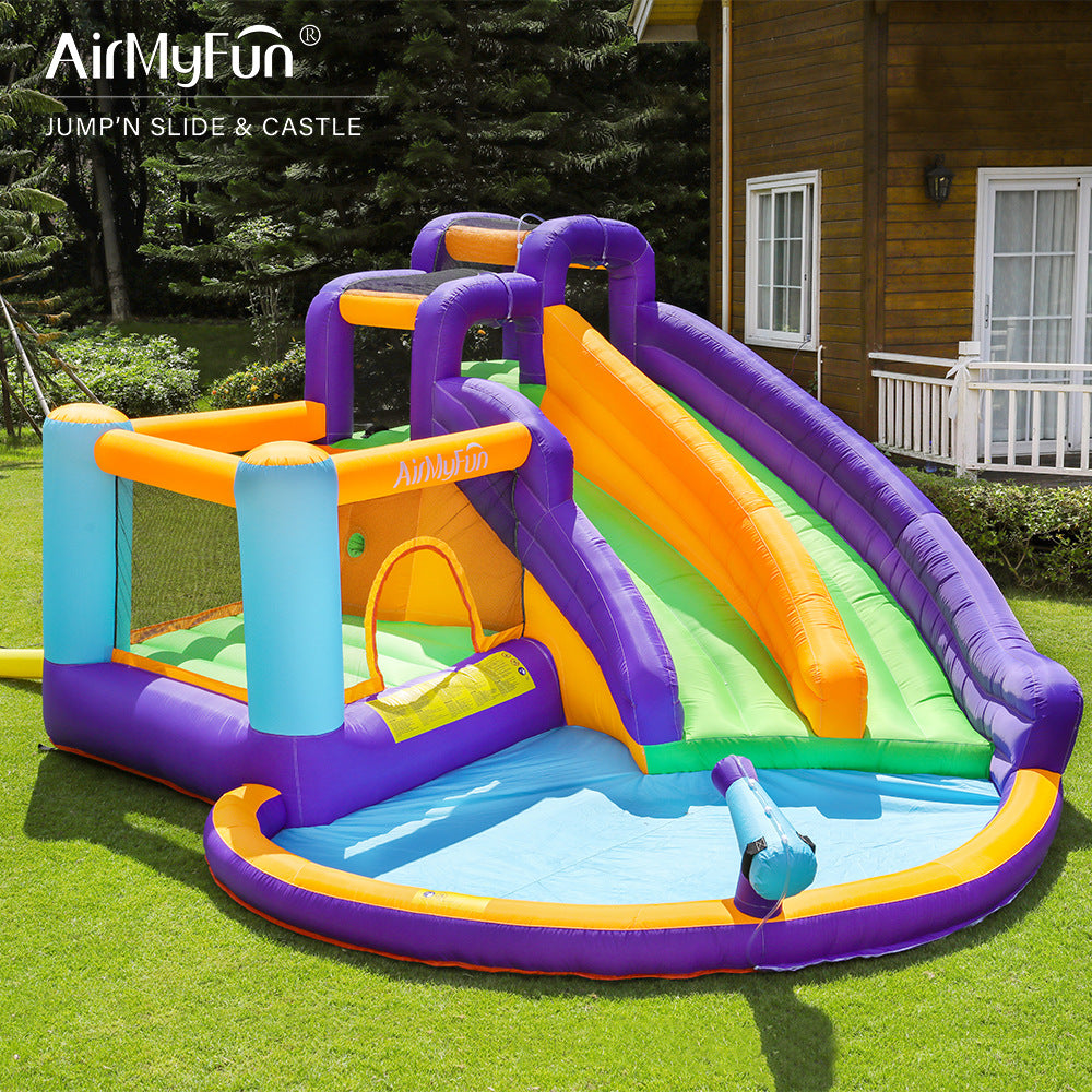 Airmyfun 83005 gelongsor air dua gelongsor kanak-kanak istana kembung rumah