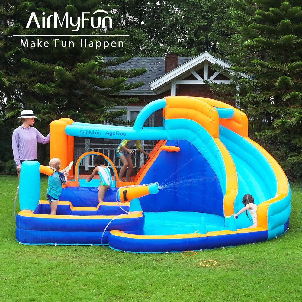 Airmyfun 83078 gelongsor air istana kembung pancutan kembung trampolin kembung