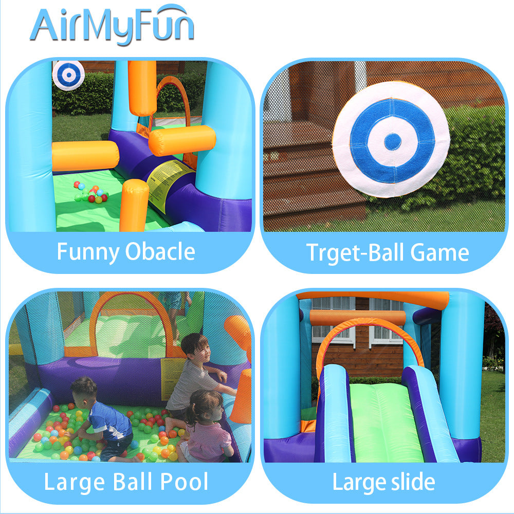 Airmyfun 82001 Inflatable Castle Slaid Trampolin Rumah Kecil Istana Dalaman dan Luaran