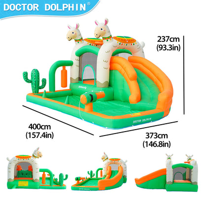 Doktor Dolphin 73073 Istana udara kembung kecil trampolin gelongsor istana kembung