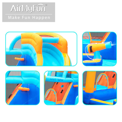 Airmyfun 83078 gelongsor air istana kembung pancutan kembung trampolin kembung
