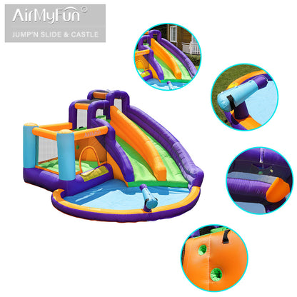 Airmyfun 83005 gelongsor air dua gelongsor kanak-kanak istana kembung rumah