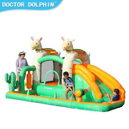 Doktor Dolphin 73073 Istana udara kembung kecil trampolin gelongsor istana kembung