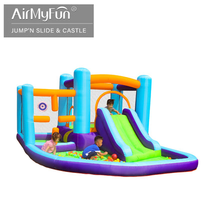 Airmyfun 82001 Inflatable Castle Slaid Trampolin Rumah Kecil Istana Dalaman dan Luaran