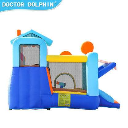 Doctor Dolphin 73072T Inflatable Castle Trampolin Inflatable Water Slide Kereta Aiskrim Kanak-Kanak Rumah Nakal