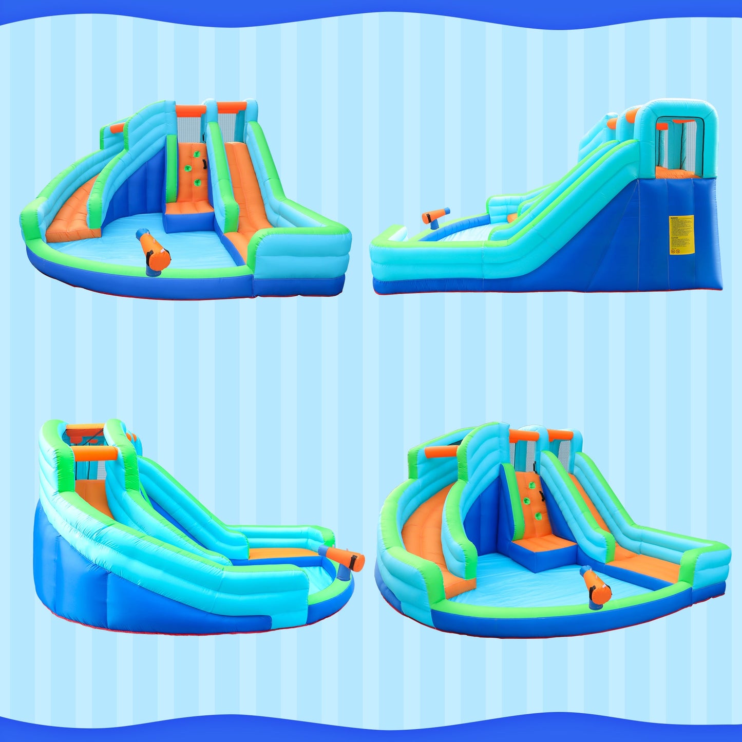 Doktor Dolphin 73002 Infaltable castle slider house lantunan