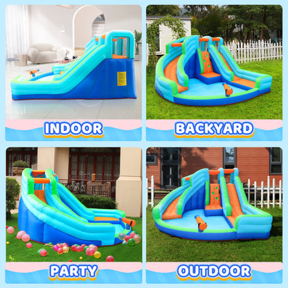 Doktor Dolphin 73002 Infaltable castle slider house lantunan