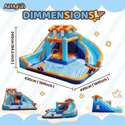 AirMyFun Spot gelongsor gelongsor kanak-kanak gelongsor luar taman permainan gelongsor air luar gelongsor kolam renang kanak-kanak