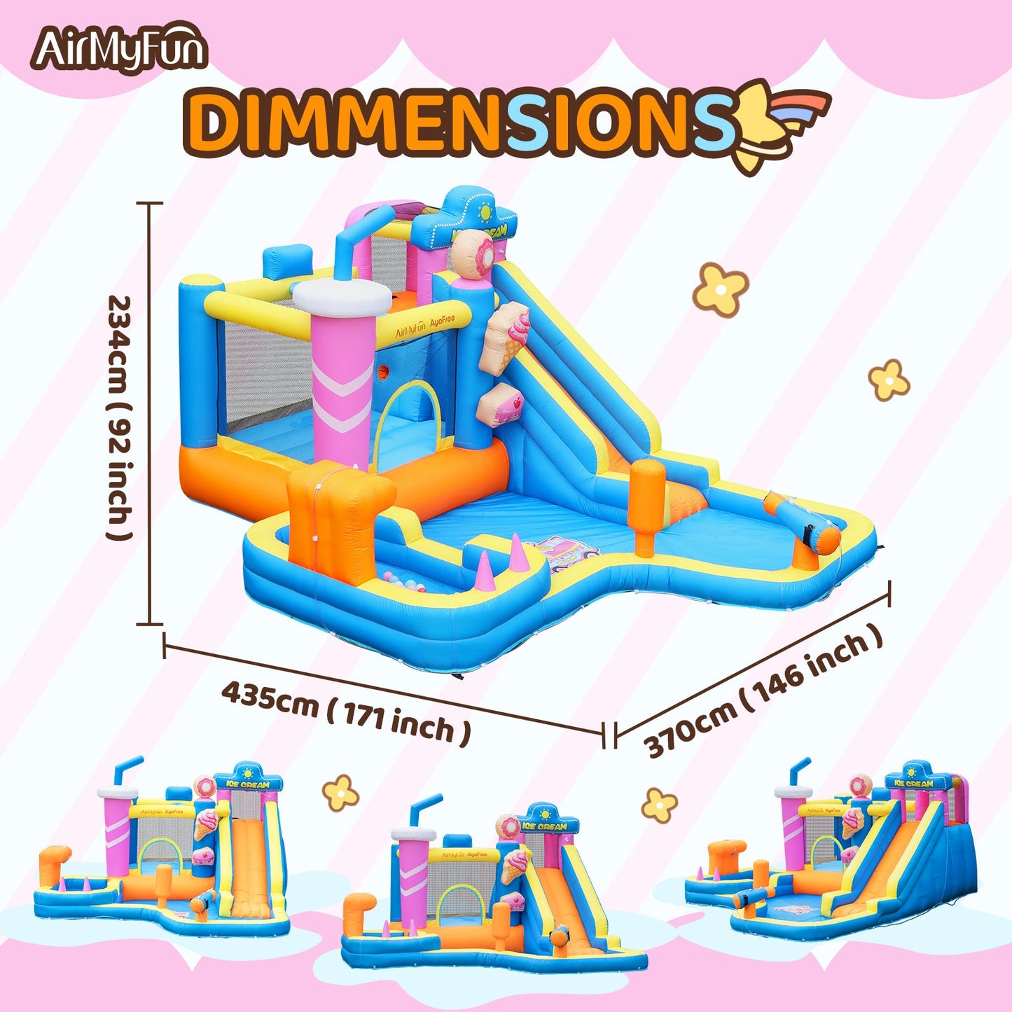 AirMyFun Spot gelongsor gelongsor kanak-kanak gelongsor luar taman permainan gelongsor air luar gelongsor kolam renang kanak-kanak