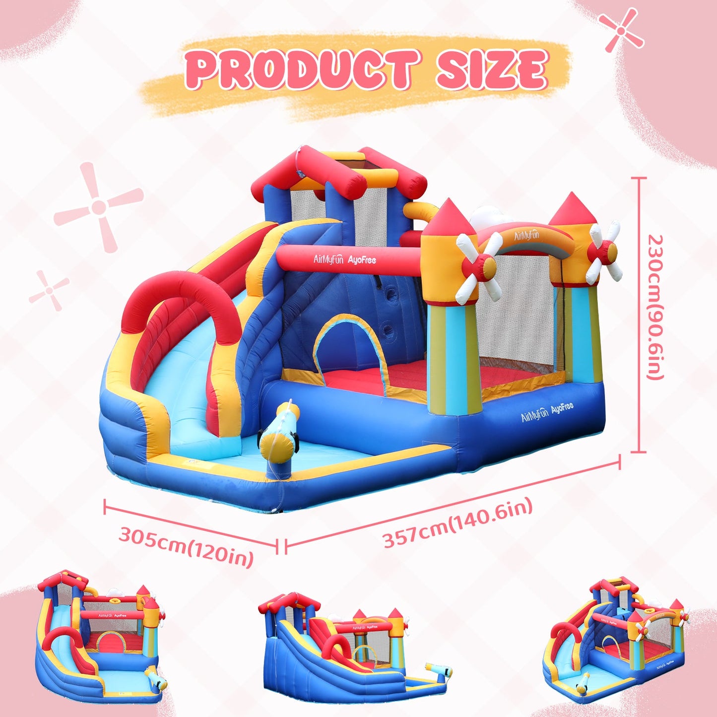Kid‘s water park outdoor bounce bed