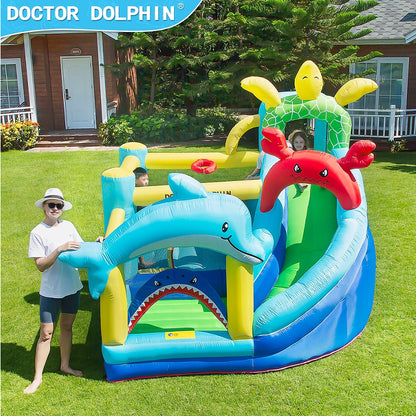 Doctor Dolphin Ocean Theme Inflatable Bounce House