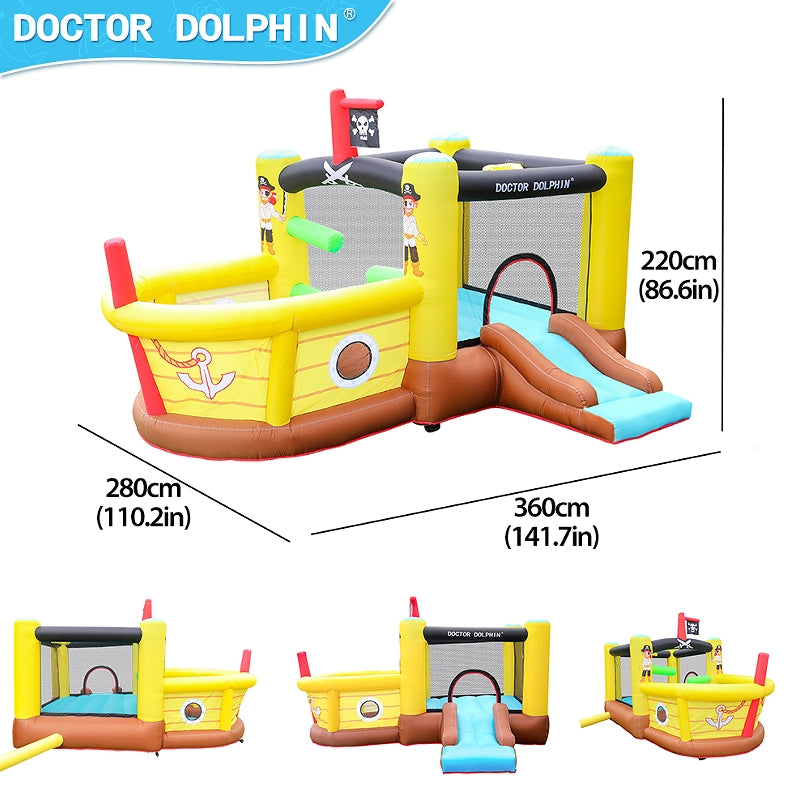 Doctor Dolphin Pirate Inflatable Castle Water Park