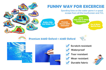 Doctor Dolphin Pirate Inflatable Castle Water Park